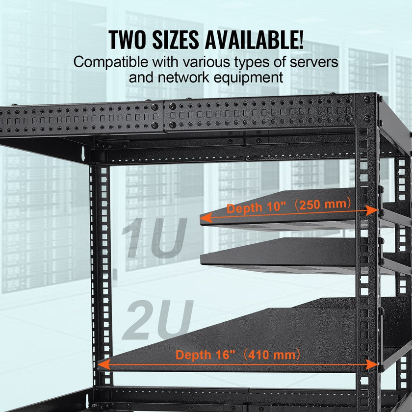 VEVOR 2PCS 1U Server Rack Shelf 10