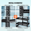 VEVOR 2PCS 1U Server Rack Shelf 10