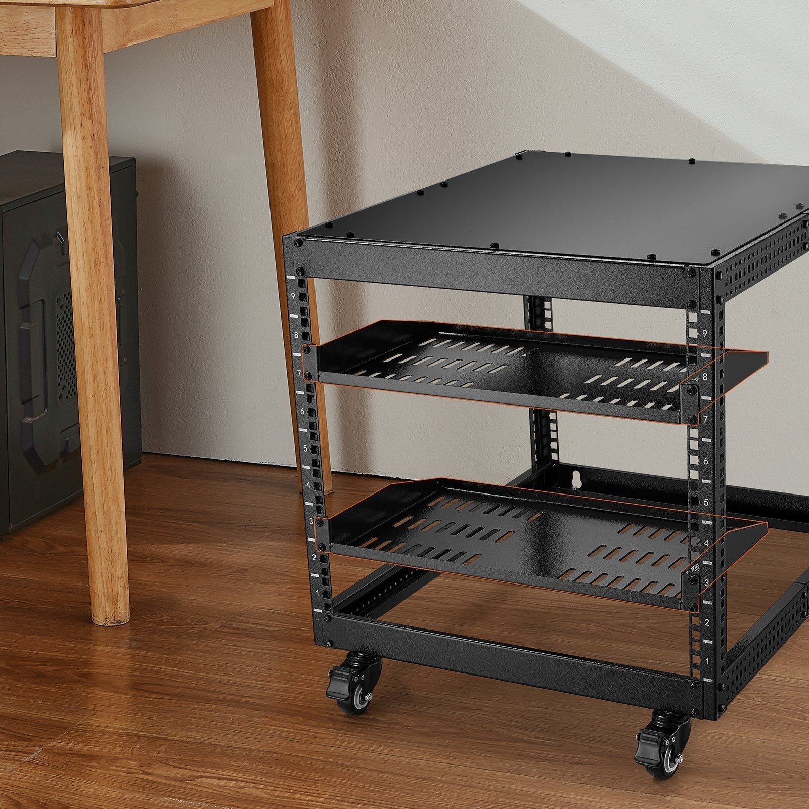 VEVOR 2PCS 1U Server Rack Shelf 10