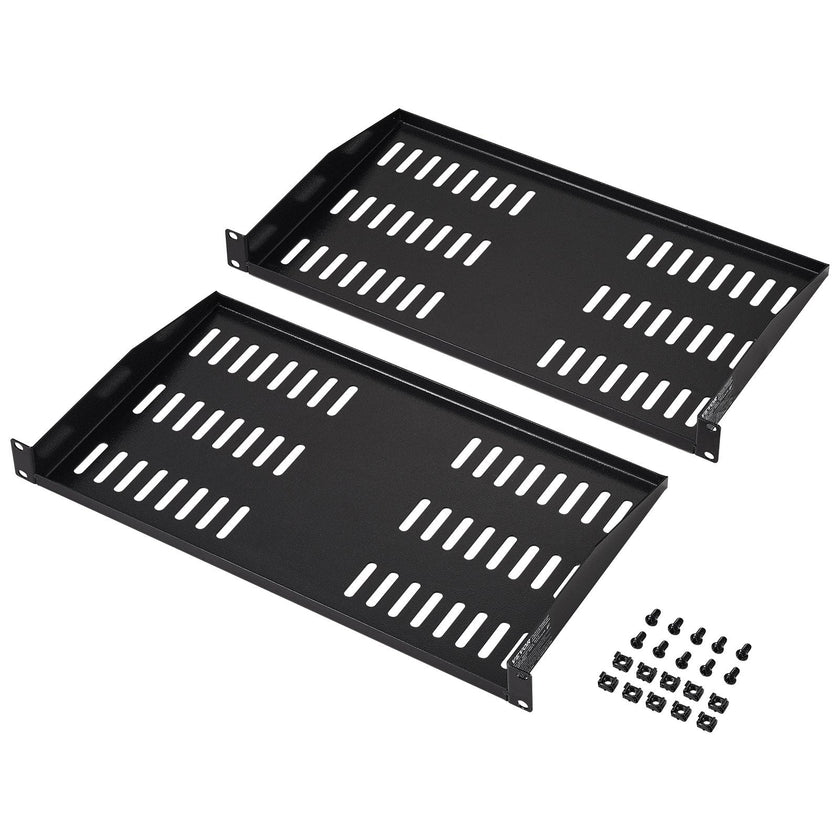VEVOR 2PCS 1U Server Rack Shelf 10