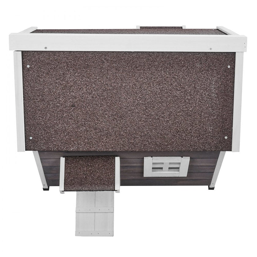 VEVOR Outdoor Cat House Wooden Feral Cat Shelter with Roof Door Flaps & Window