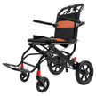 VEVOR Wheelchair Aluminum Alloy Transport Chair Foldable 18-In W Seat 220lbs