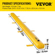 VEVOR Flood Barrier, 24 ft Length x 6 in Height Sandbag Alternative, Water Barrier for Flooding with Great Waterproof Effect, Reusable PVC Water Diversion Tubes, Flood Barriers for Home, Door, Garage