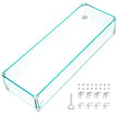 VEVOR Fire Pit Wind Guard, 35.5 x 11.5 x 6 inch Glass Flame Guard, Oblong Glass Shield, 0.3