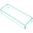 VEVOR Fire Pit Wind Guard, 35.5 x 11.5 x 6 inch Glass Flame Guard, Oblong Glass Shield, 0.3