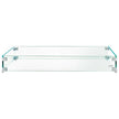 VEVOR Fire Pit Wind Guard, 35.5 x 11.5 x 6 inch Glass Flame Guard, Oblong Glass Shield, 0.3