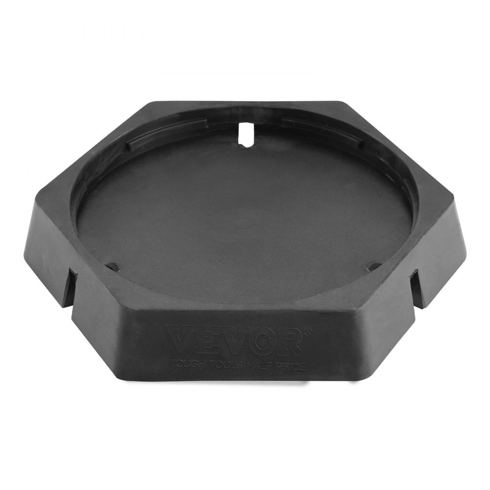VEVOR RV Leveling Pads, 9 Inch Round Landing Feet, Permanent Attached Jack Stabilizers, Rubber Jack Pads, 5000 lbs Capacity per RV Jack Pad, 5th Wheels, Travel Trailers, Class A/C Motorhomes (6-Pack)