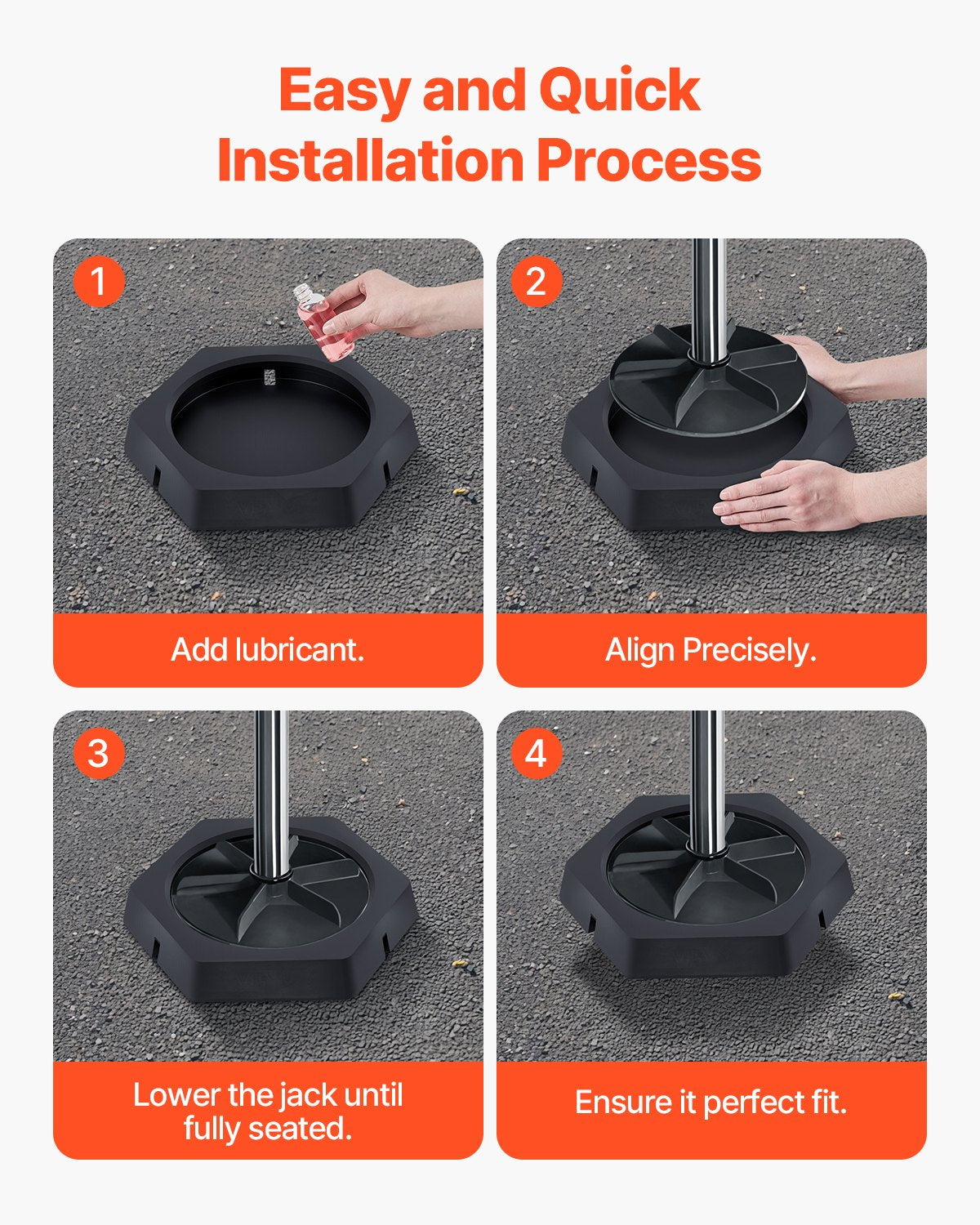 RV Leveling Pads 5000lbs 4 Pcs Rubber Trailer Jack Pads for 10