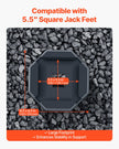 RV Leveling Pads 5000 lbs 4 Pcs Rubber Trailer Jack Pads 5.5