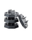 RV Leveling Pads 5000 lbs 4 Pcs Rubber Trailer Jack Pads Scissor Jack Feet