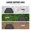 VEVOR RV Leveling Pads, 9 Inch Round Landing Feet, Permanent Attached Jack Stabilizers, Rubber Jack Pads, 5000 lbs Capacity per RV Jack Pad, 5th Wheels, Travel Trailers, Class A/C Motorhomes (4-Pack)
