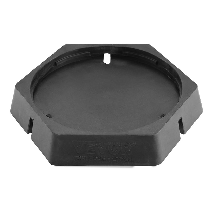 VEVOR RV Leveling Pads, 9 Inch Round Landing Feet, Permanent Attached Jack Stabilizers, Rubber Jack Pads, 5000 lbs Capacity per RV Jack Pad, 5th Wheels, Travel Trailers, Class A/C Motorhomes (4-Pack)
