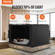 VEVOR 3 Doors Bed Tent Breathable Tent 70% Blackout with 0.43 in Fiber Poles