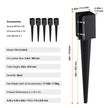 VEVOR Fence Post Anchor Ground Spike, 6 Pack 24 x 4 x 4 Inches Outer Diameter (Inner Diameter 3.5 x3.5 Inches), Metal Black Powder Coated Post Stake Ground, for Mailbox Deck Garden Railing