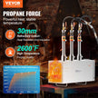 VEVOR Portable Propane Forge 3 Burner Farrier Forge 2600? Knife Metal Square