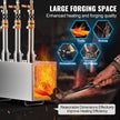 VEVOR Portable Propane Forge 3 Burner Farrier Forge 2600? Knife Metal Square