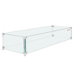 VEVOR Fire Pit Wind Guard, 38 x 10.5 x 6 inch Glass Flame Guard, Oblong Glass Shield, 0.3