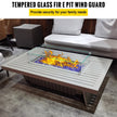 VEVOR Fire Pit Wind Guard, 29 x 13 x 6 inch Glass Flame Guard, Oblong Glass Shield, 0.3