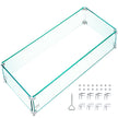VEVOR Fire Pit Wind Guard, 29 x 13 x 6 inch Glass Flame Guard, Oblong Glass Shield, 0.3