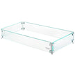 VEVOR Fire Pit Wind Guard, 29 x 13 x 6 inch Glass Flame Guard, Oblong Glass Shield, 0.3