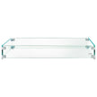 VEVOR Fire Pit Wind Guard, 29 x 13 x 6 inch Glass Flame Guard, Oblong Glass Shield, 0.3