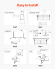 VEVOR Balcony Hanging Table 15 x 39 in Patio Railing Bar Table Adjusable