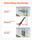 VEVOR Balcony Hanging Table 19 x 24 in Metal Patio Railing Table Adjustable