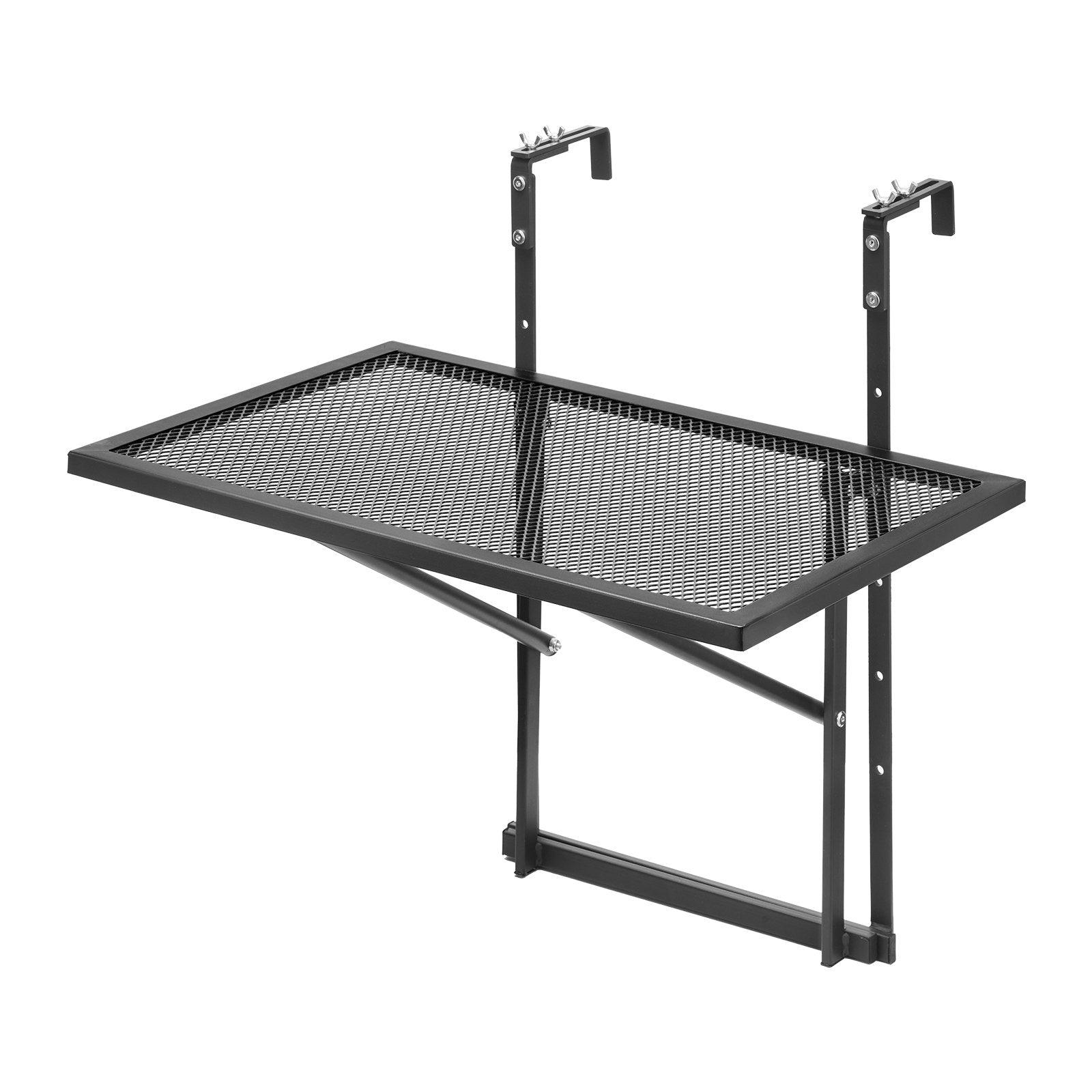 VEVOR Balcony Hanging Table 19 x 24 in Metal Patio Railing Table Adjustable