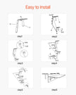 VEVOR Balcony Hanging Table 12 x 48 in Patio Railing Bar Table Foldable
