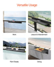 VEVOR Balcony Hanging Table 12 x 48 in Patio Railing Bar Table Foldable