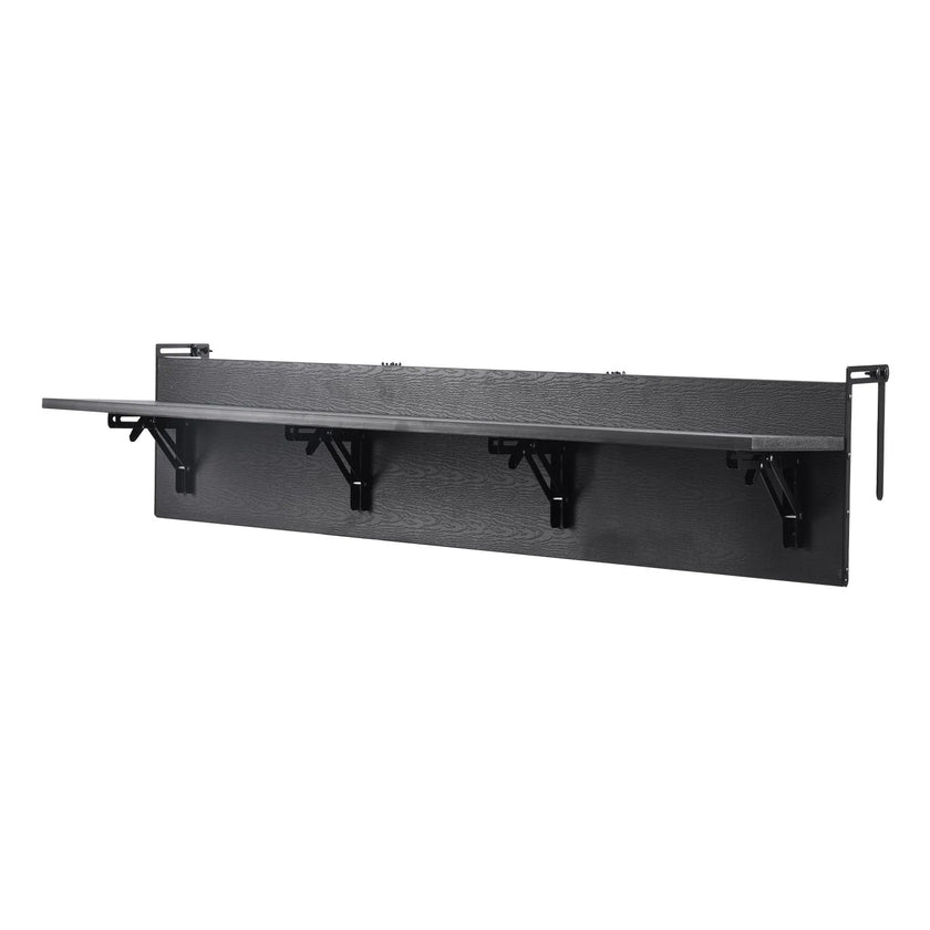 VEVOR Balcony Hanging Table 12 x 48 in Patio Railing Bar Table Foldable