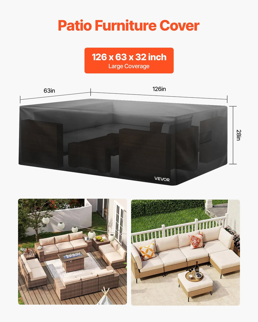 VEVOR Patio Outdoor Furniture Cover 420D Waterproof Table Chairs Sofa 126