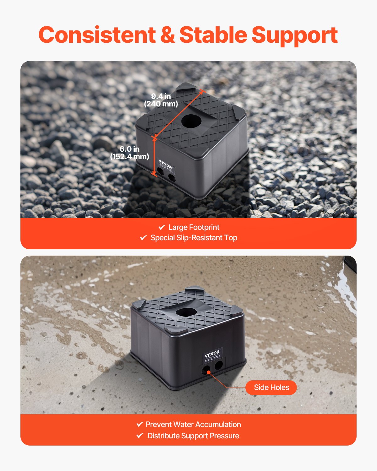 Trailer Jack Blocks 2Pcs 6