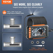 VEVOR Endoscope Camera with Lights Dual Lens Borescope 49.2FT Cable 4.3