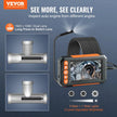 VEVOR Endoscope Camera with Lights Dual Lens Borescope 16.4FT Cable 4.3