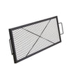 VEVOR X-Marks Fire Pit Grill Grate, Rectangle Cooking Grate, Heavy Duty Steel Campfire BBQ Grill Grid with Handle & Support X Wire, Portable Camping Cookware for Outside Party Gathering, 44 Inch Black