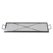 VEVOR X-Marks Fire Pit Grill Grate, Rectangle Cooking Grate, Heavy Duty Steel Campfire BBQ Grill Grid with Handle & Support X Wire, Portable Camping Cookware for Outside Party Gathering, 44 Inch Black