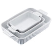 VEVOR Ceramic Baking Dish 3 Pieces Rectangular Bakeware Set Deep for Baking