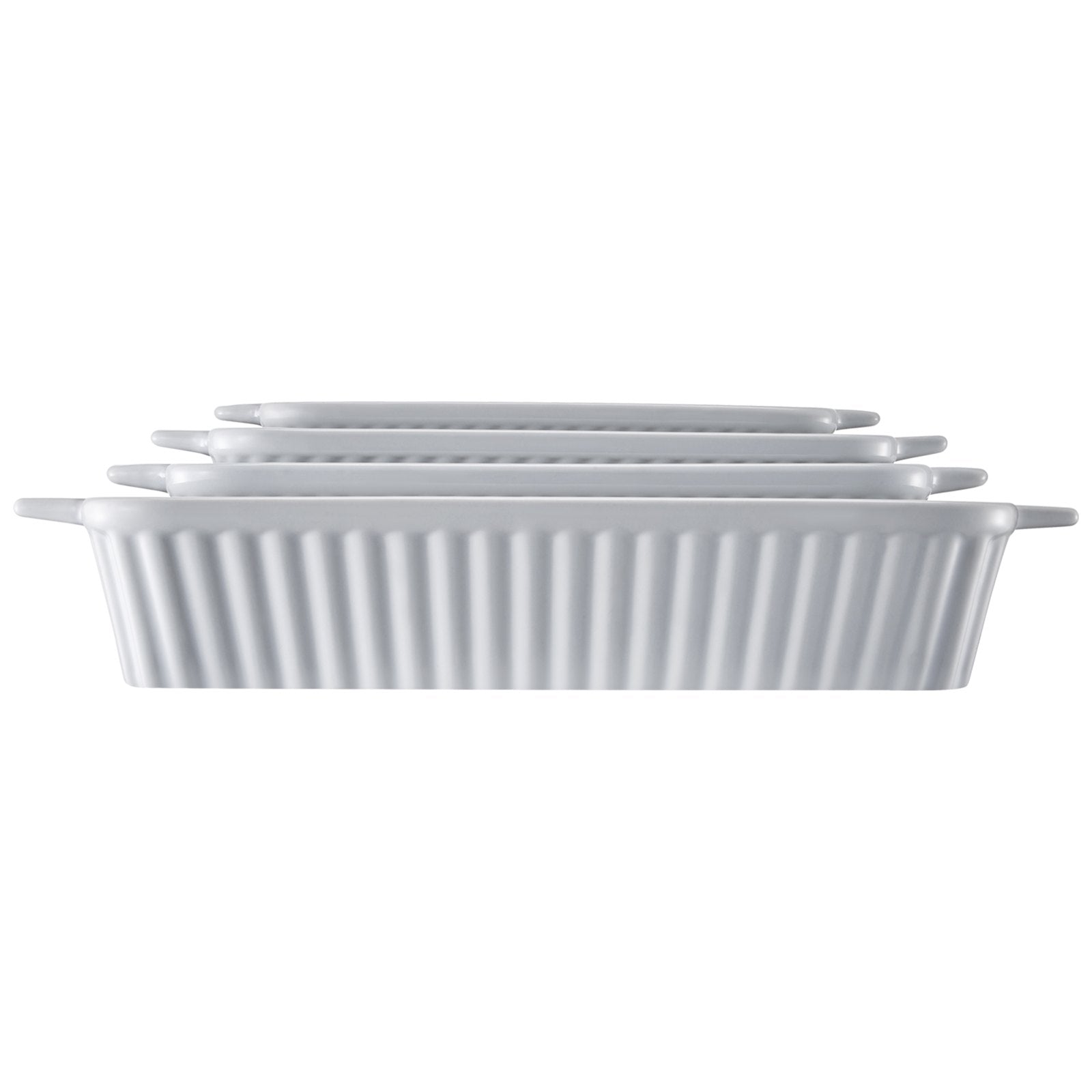 VEVOR Ceramic Baking Dish 4 Pieces Rectangular Bakeware Set Deep for Baking