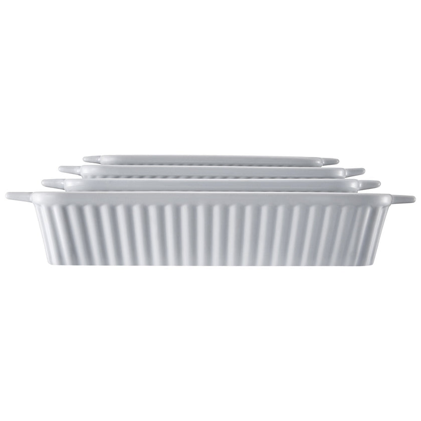 VEVOR Ceramic Baking Dish 4 Pieces Rectangular Bakeware Set Deep for Baking