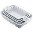 VEVOR Ceramic Baking Dish 4 Pieces Rectangular Bakeware Set Deep for Baking