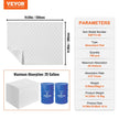 VEVOR Spill Absorbent Pads, Oil Absorbing Mat Absorbs up 20 Gal, 15