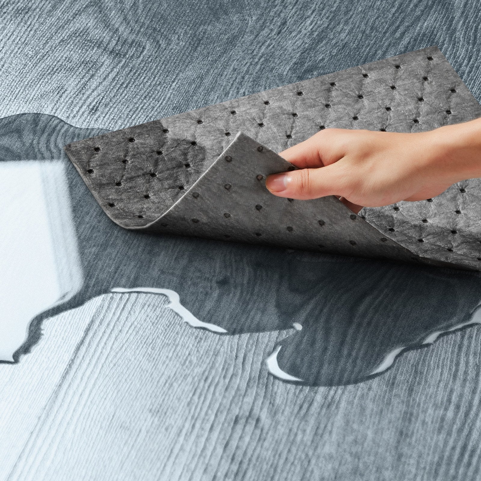 VEVOR Spill Absorbent Pads, Universal Absorbing Mat Absorbs up 12 Gal, 13