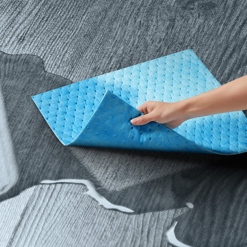 VEVOR Spill Absorbent Pads, Water Absorbing Mat Pad in Dispenser Box, 6 Gal Capacity, 15