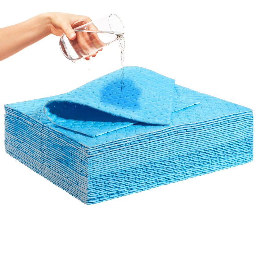 VEVOR Spill Absorbent Pads, Water Absorbing Mat Pad in Dispenser Box, 6 Gal Capacity, 15