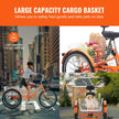 VEVOR Adult Tricycles Bike, 24 Inch Three-Wheeled Bicycles, 3 Wheel Bikes Trikes, Aluminum Alloy Cruiser Bike with Basket & Adjustable Seat, Picnic Shopping Tricycles for Seniors, Women, Men (Orange)