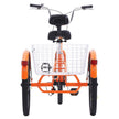 VEVOR Adult Tricycles Bike, 24 Inch Three-Wheeled Bicycles, 3 Wheel Bikes Trikes, Aluminum Alloy Cruiser Bike with Basket & Adjustable Seat, Picnic Shopping Tricycles for Seniors, Women, Men (Orange)