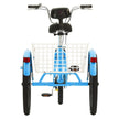 VEVOR Adult Tricycles Bike, 24 Inch Three-Wheeled Bicycles, 3 Wheel Bikes Trikes, Carbon Steel Cruiser Bike with Basket & Adjustable Seat, Picnic Shopping Tricycles for Seniors, Women, Men (Blue)
