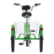 VEVOR Adult Tricycles Bike, 7 Speed Adult Trikes, 26 Inch Three-Wheeled Bicycles, Carbon Steel Cruiser Bike with Basket and Adjustable Seat, Picnic Shopping Tricycles for Seniors, Women, Men (Green)