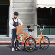 VEVOR Adult Tricycles Bike, 26 Inch Three-Wheeled Bicycles, 3 Wheel Bikes Trikes, Carbon Steel Cruiser Bike with Basket & Adjustable Seat, Picnic Shopping Tricycles for Seniors, Women, Men (Orange)